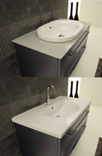 SQUARED3 Комплект мебели cm 93 Berloni Bagno 43260 - Вид №1