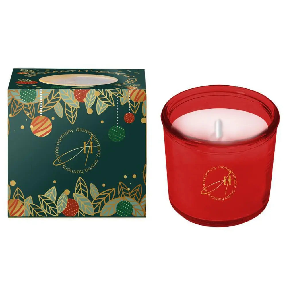 Свеча в стакане Aroma Harmony Пряный апельсин 5.5 см цвет красный 89440831 STLM-2021155 