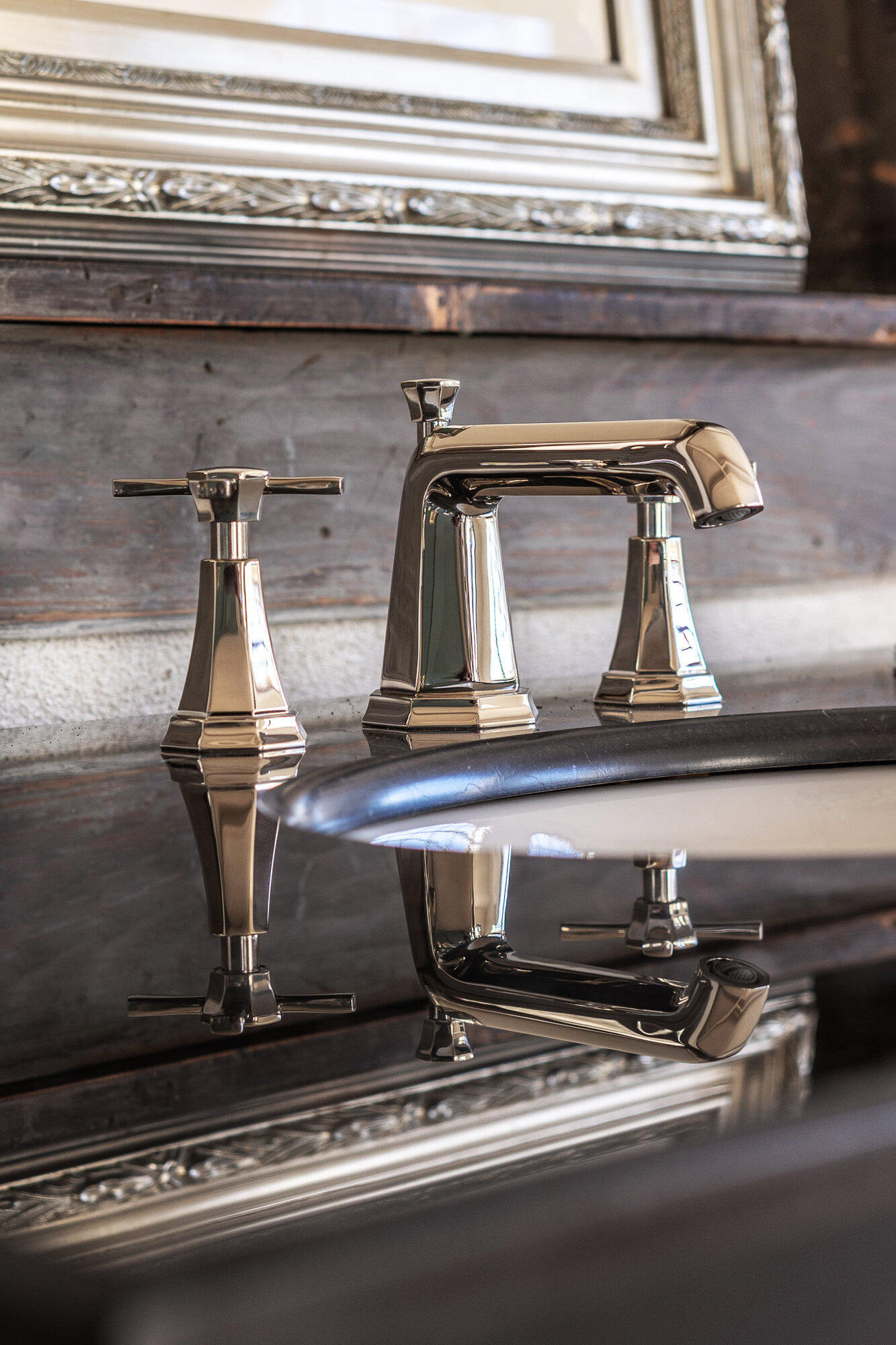 Traditional bathrooms Смеситель для умывальника ART DÉCO на 3 отверстия Pr3142/bn Art Deco - Вид №1