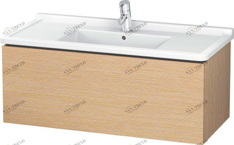 LC616601212 L-Cube Тумбочка подвесная Дуб брашированный, натуральный шпон Duravit