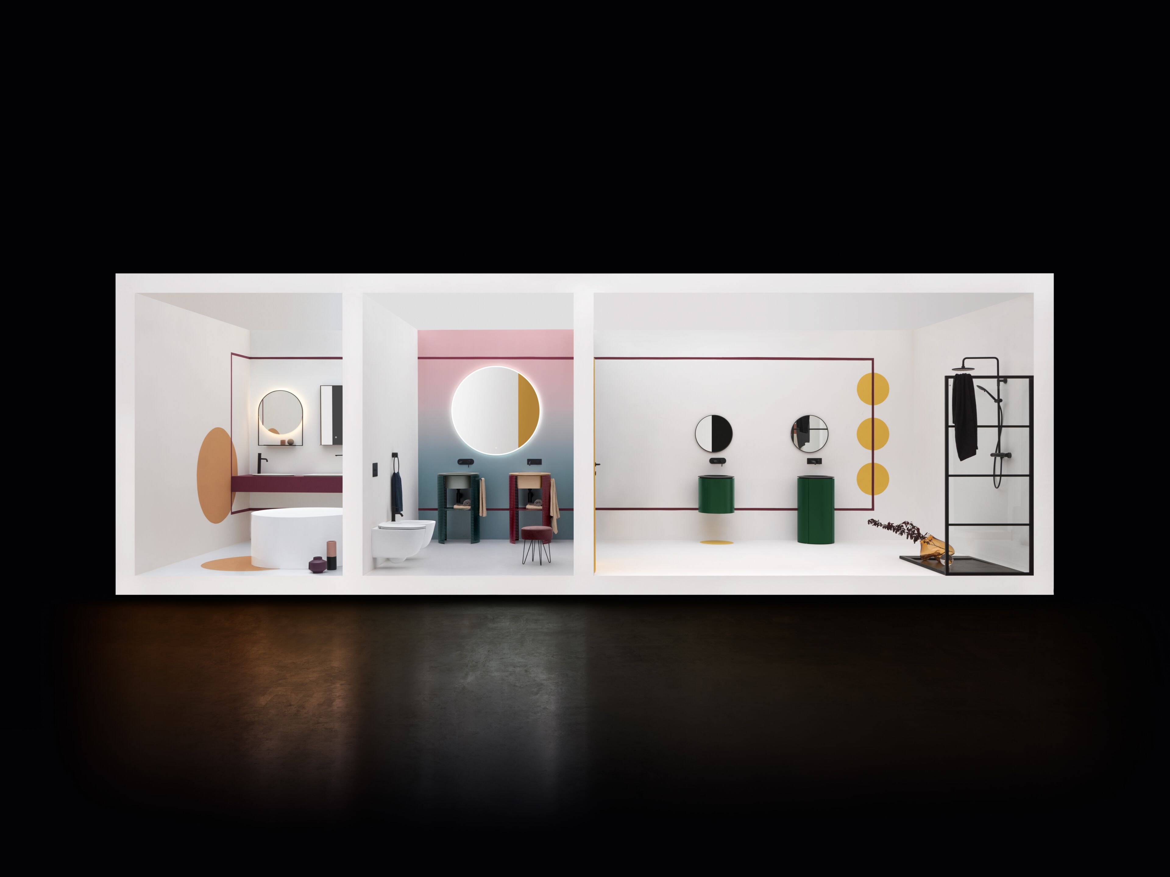 Квадратная раковина с керамической круглой ванной Axa Skyland ARCH-00059272 - Вид №5