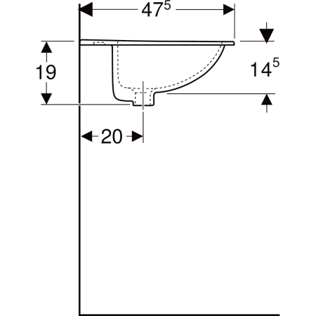 K91656000 Встраиваемая раковина Kolo Rekord Geberit  - Вид №4