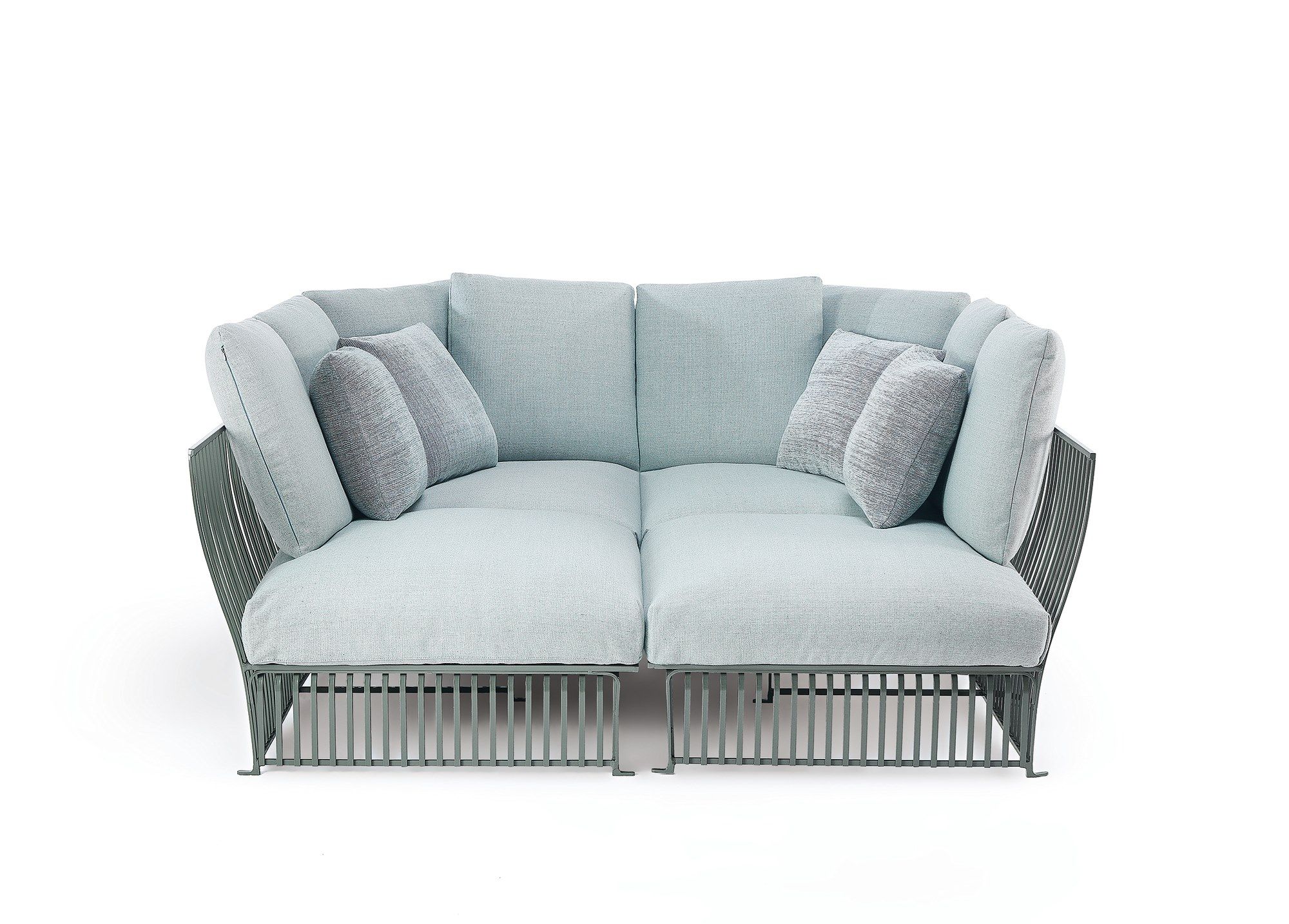 Секционный садовый диван из ткани и алюминия Ethimo Venexia ARCH-00096824 - Вид №6