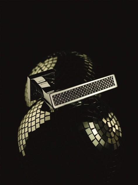 LINEA CALI' Ручка из хромированной латуни с кристаллами Swarovski® с накладкой Riflesso black sun-id-1397429 - Вид №1