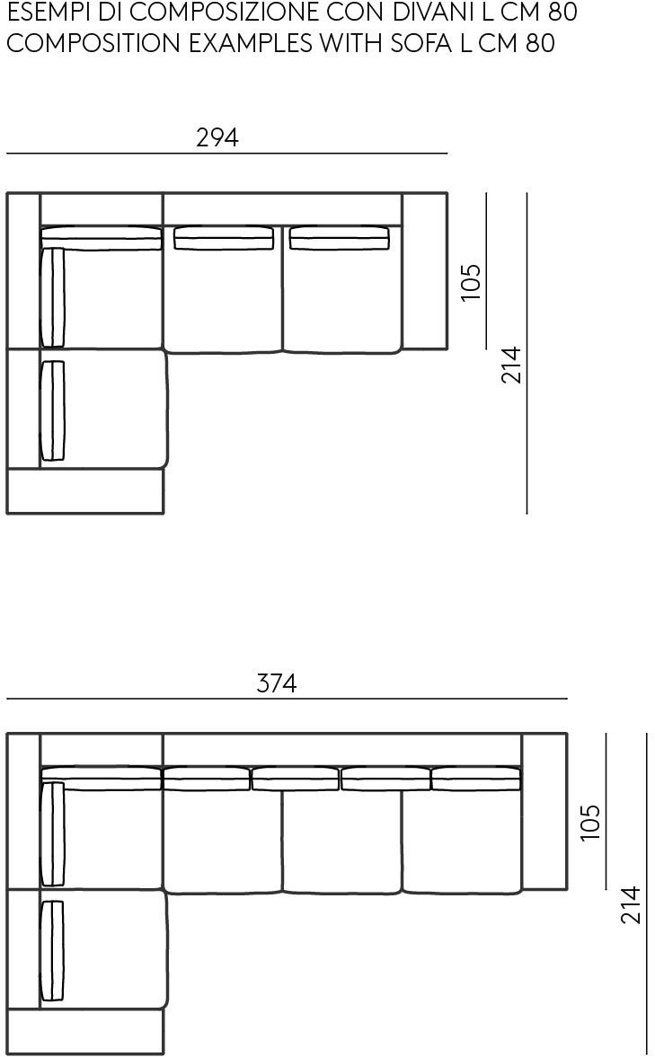 DE PADOVA Диван из ткани с шезлонгом sun-id-1381442 - Вид №6