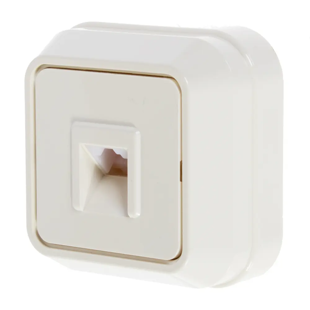 Телефонная розетка накладная Makel Siva Ustu RJ11, цвет кремовый 16268301 STLM-2081544 - Вид №1