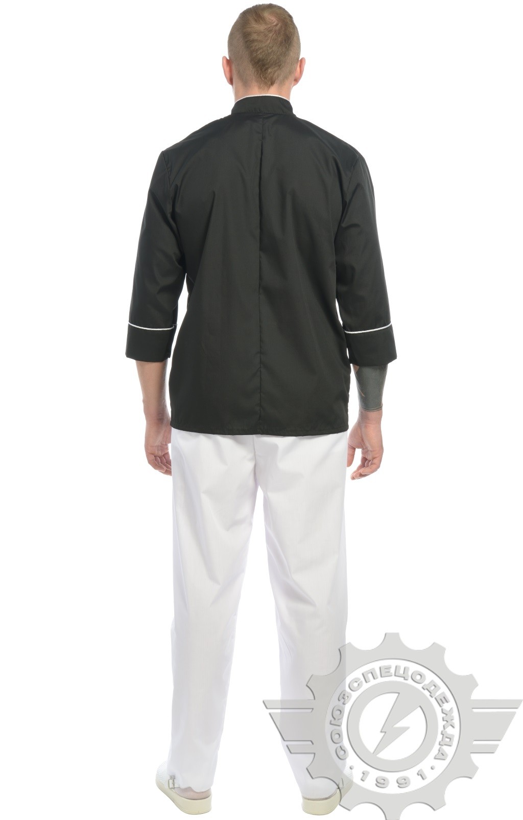 69105 Куртка поварская "Люкс-Лайт" черная  Повар  размер 56-58/170-176 Спецодежда  - Вид №7