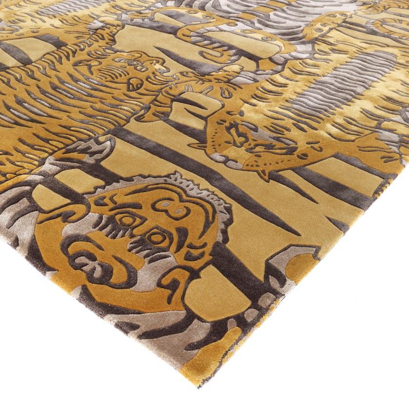 ETRO Home Interiors Ковер из шерсти и бамбукового шелка с прямоугольным узором  E.tin.571.a  - Вид №1