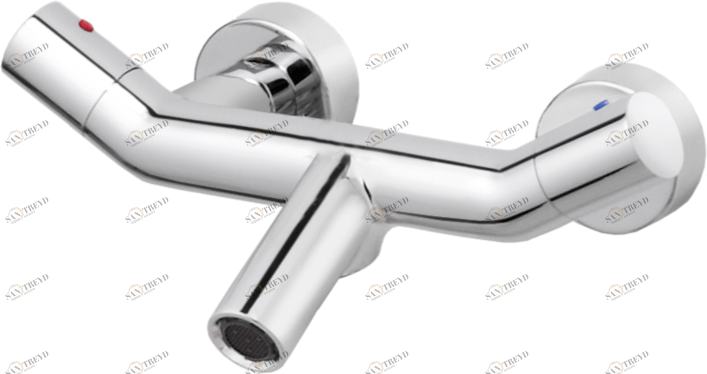 JUSTIME Смеситель для ванны настенный однорычажный из хромированной латуни Yes 6875-w0-80cp