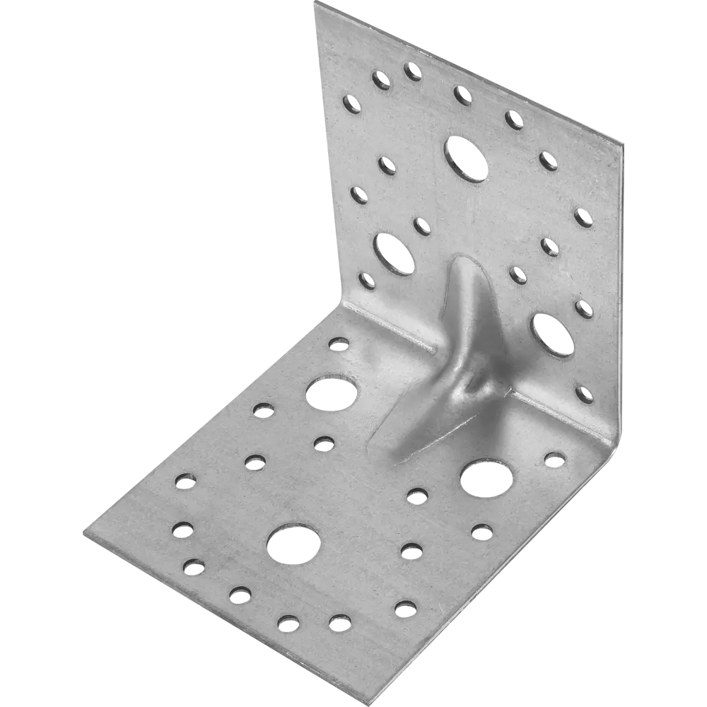 Уголок крепёжный усиленный оцинкованный 105x105x90x2 мм, 10 шт КРЕПКО-НАКРЕПКО STLM-2093120