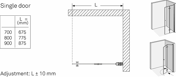 59802197 Душевая дверь складывающаяся IFO Space, SPNKB 800 левая - Вид №8
