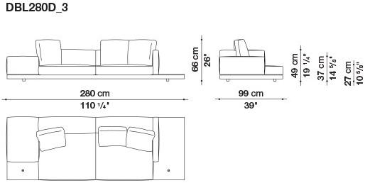 B&B Italia Кожаный диван Dock sun-id-1441060 - Вид №171