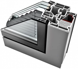 INTERNORM Italia Французское окно из алюминия и пвх