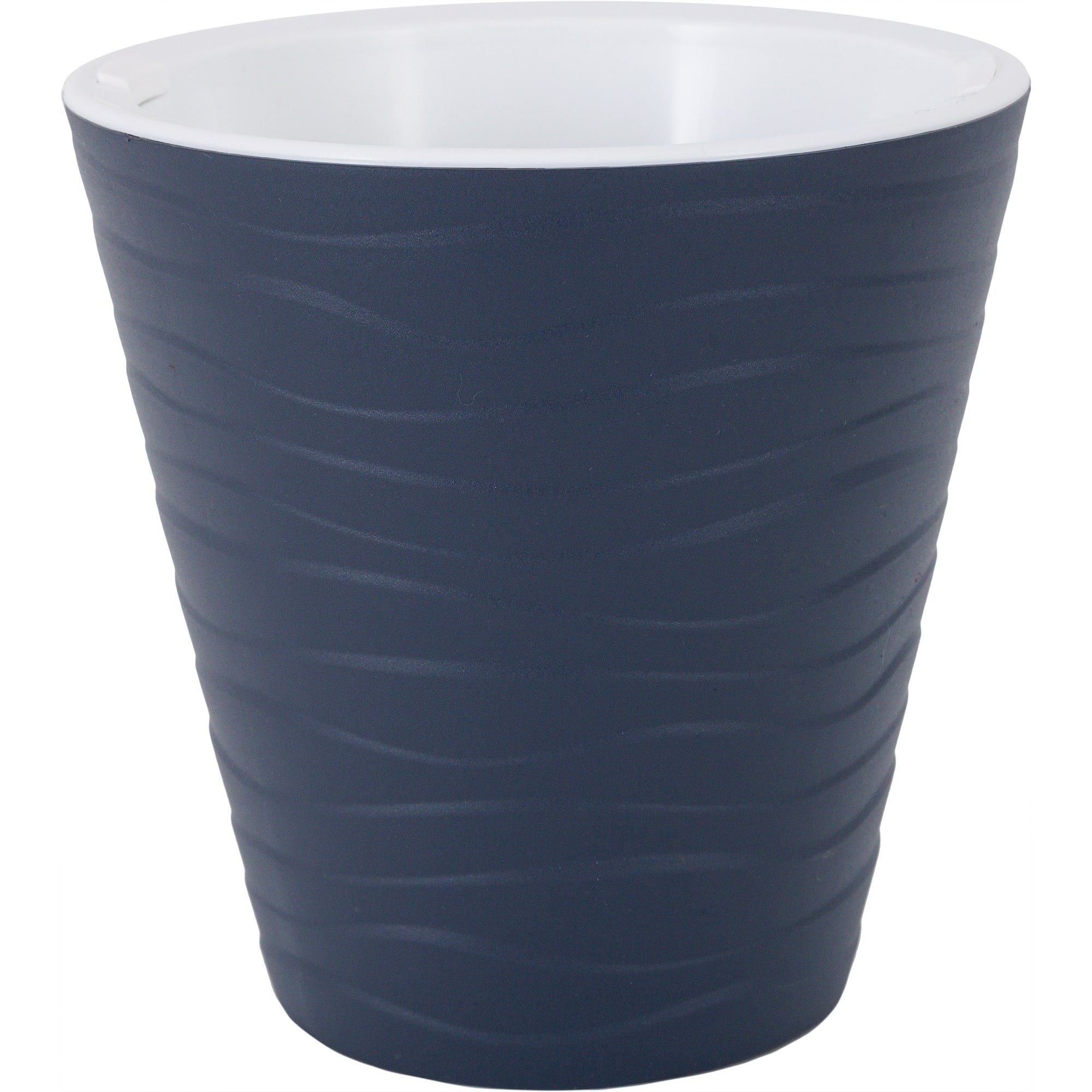 82242206 Кашпо ø15.5 h16 см v2 л пластик тёмно-серый Валенсия Santreyd