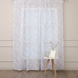 AMORE MIO Тюль Фрейя серый 300x260 см с растительным орнаментом 89400784