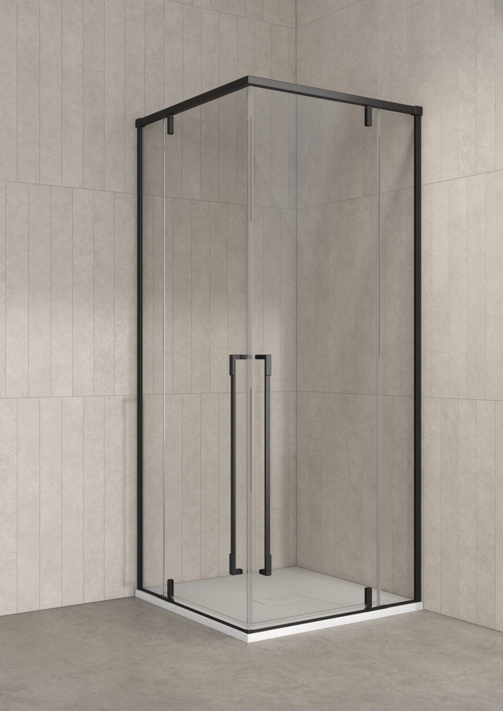 Угловая душевая кабина из закаленного стекла с распашной дверью Kinedo Pure Alu-8 ARCH-00100360 - Вид №2