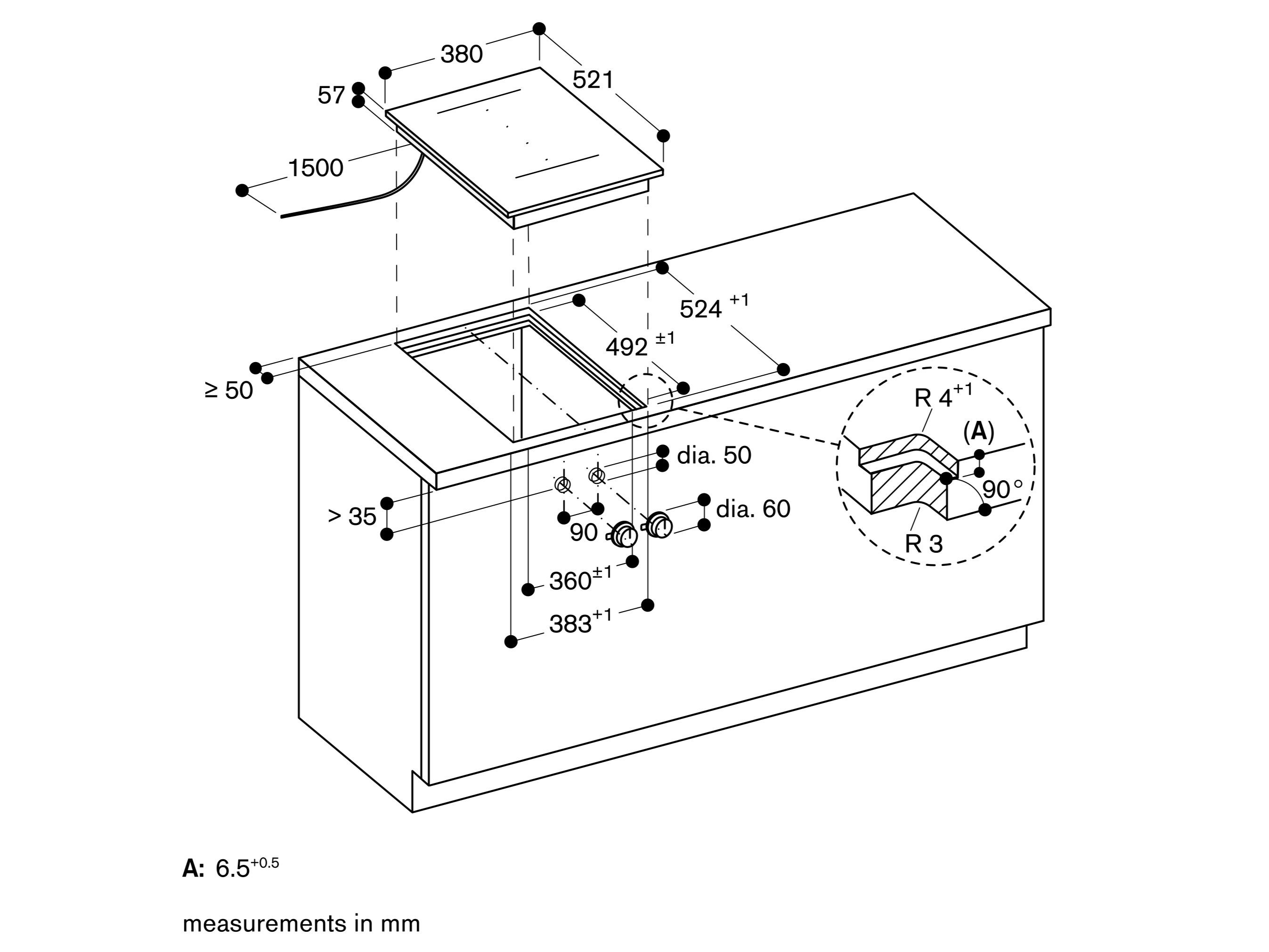 Индукционная плита с проволочной столешницей из стеклокерамики GAGGENAU Vario 400 ARCH-00131135 - Вид №4