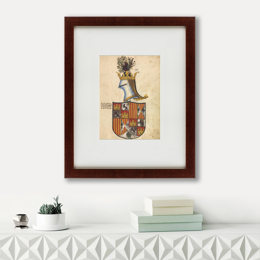 Литография на тонированной бумаге 42х52 см Nremberg №4 1539-1561 КАРТИНЫ В КВАРТИРУ  135538 Белый;коричневый;разноцветный  - Вид №1