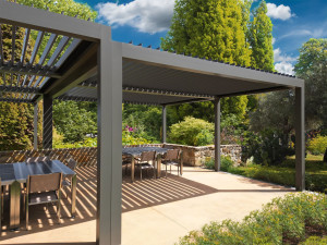 Самонесущая биоклиматическая беседка из алюминия с поворотными планками