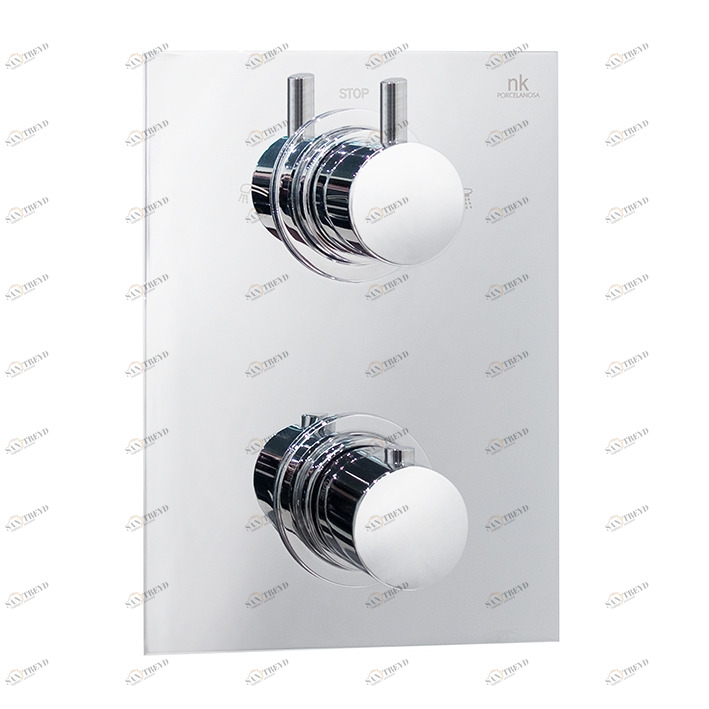 Скрытый термостатический 3-ходовой 1/2 '' - 3/4 '' с восковым термостатическим элементом. Переключающий клапан со встроенным запорным клапаном 1/2 ''. Встроенный обратный клапан. Остановка безопасности при 38ºC. Расход на один выход: 24,6 л / мин. при 3 б Noken Urban 100063389