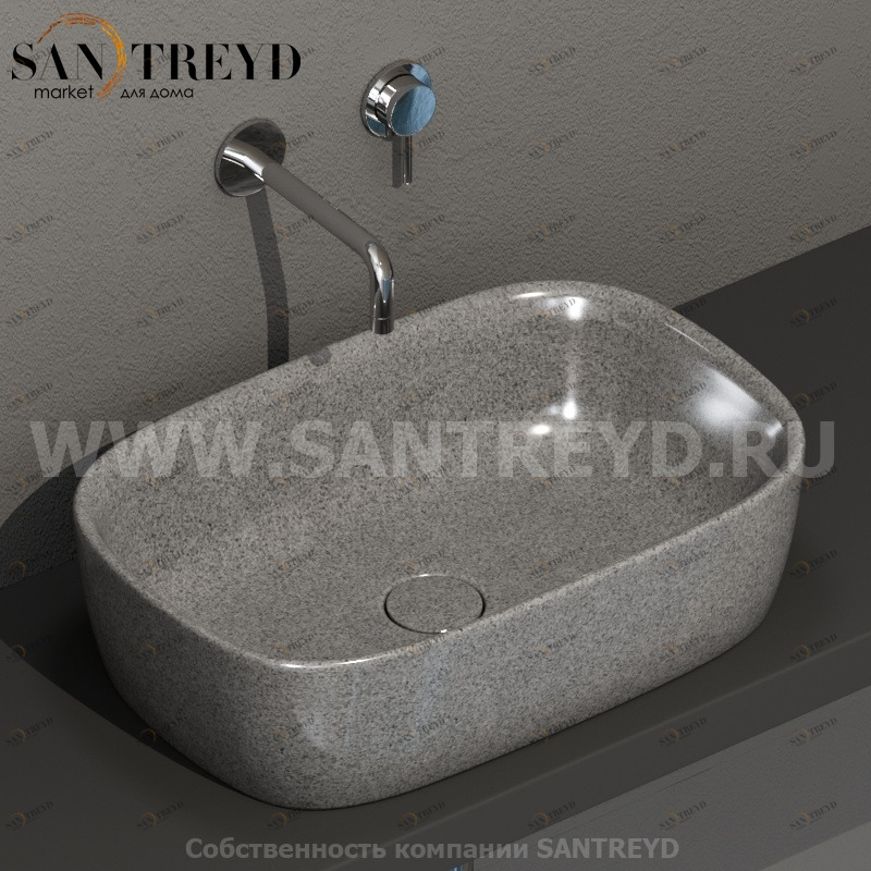 GE044PG Накладная раковина на столешницу  прямоугольная Ceramica Globo GENESIS