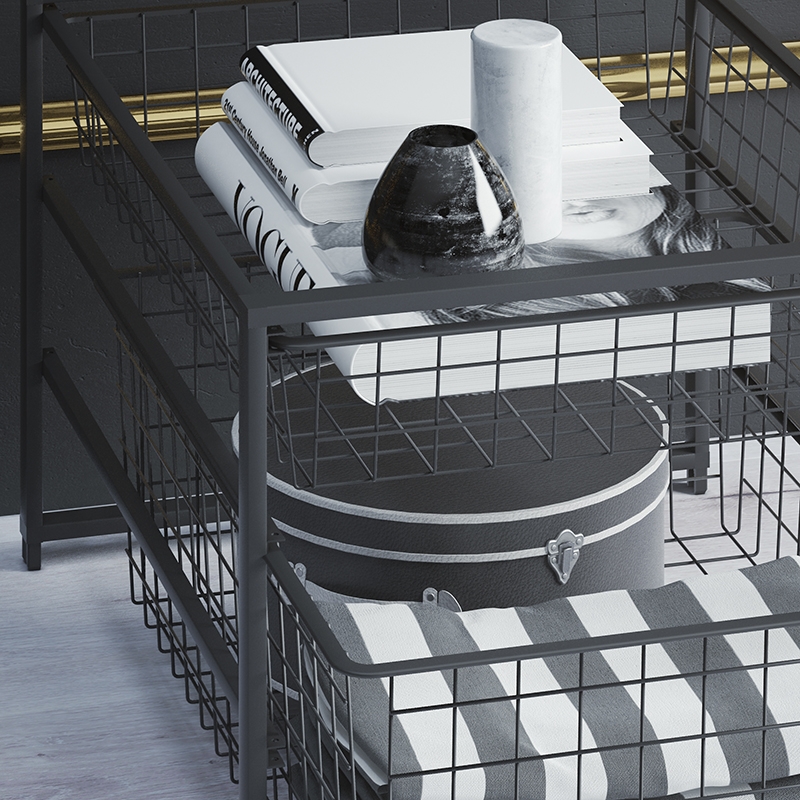 Сетчатая корзина для рамы , 555x410x85 мм, черный LJPS0501 Public Steel Россия  - Вид №4