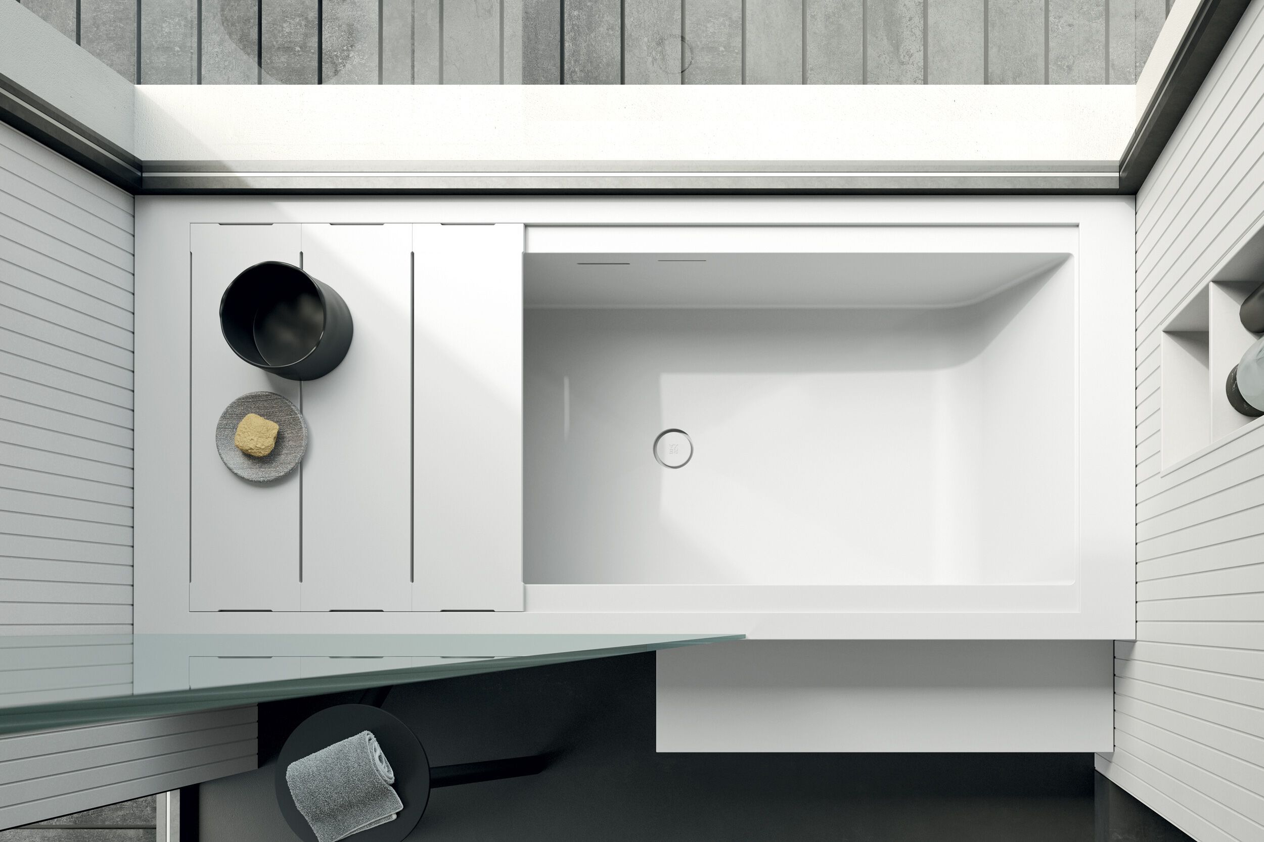 Ванна Corian со встроенным душем Rexa уникальный ARCH-00078482 - Вид №6