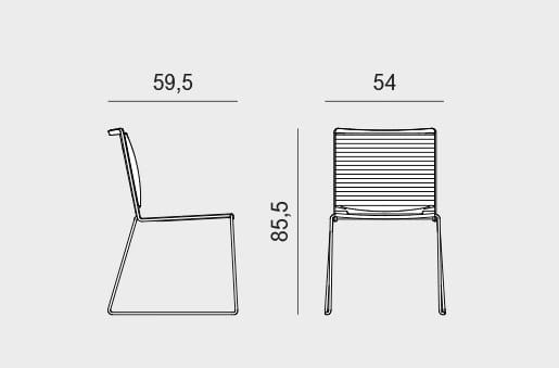 Стул для салазок из ткани с мягким сиденьем Viganò Winner ARCH-00028919 - Вид №6