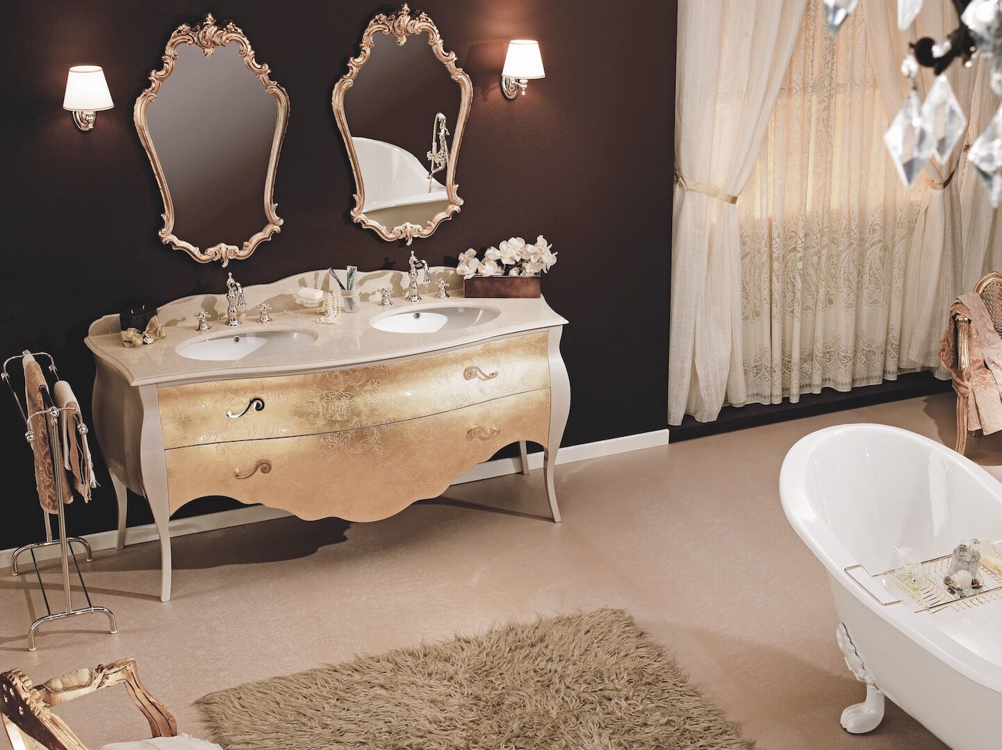 Напольная двойная раковина с ящиками Gaia Mobili Classic ARCH-00036019