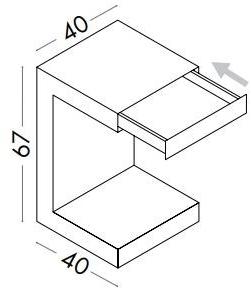 IFT Лаковая прикроватная тумба на колесиках sun-id-1423134 - Вид №4