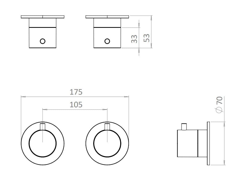 Термостатический смеситель для душа CROSSWATER MPRO ARCH-00035518 - Вид №3