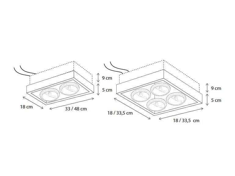 Потолочный светильник из латуни Authentage Lighting Q-BRI CENTONZE SEMI RECESSED ARCH-00126536