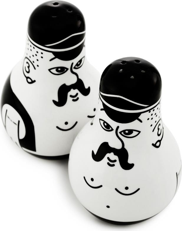 130505 Friends Набор соли и перца, черный / белый Normann Copenhagen  - Вид №1