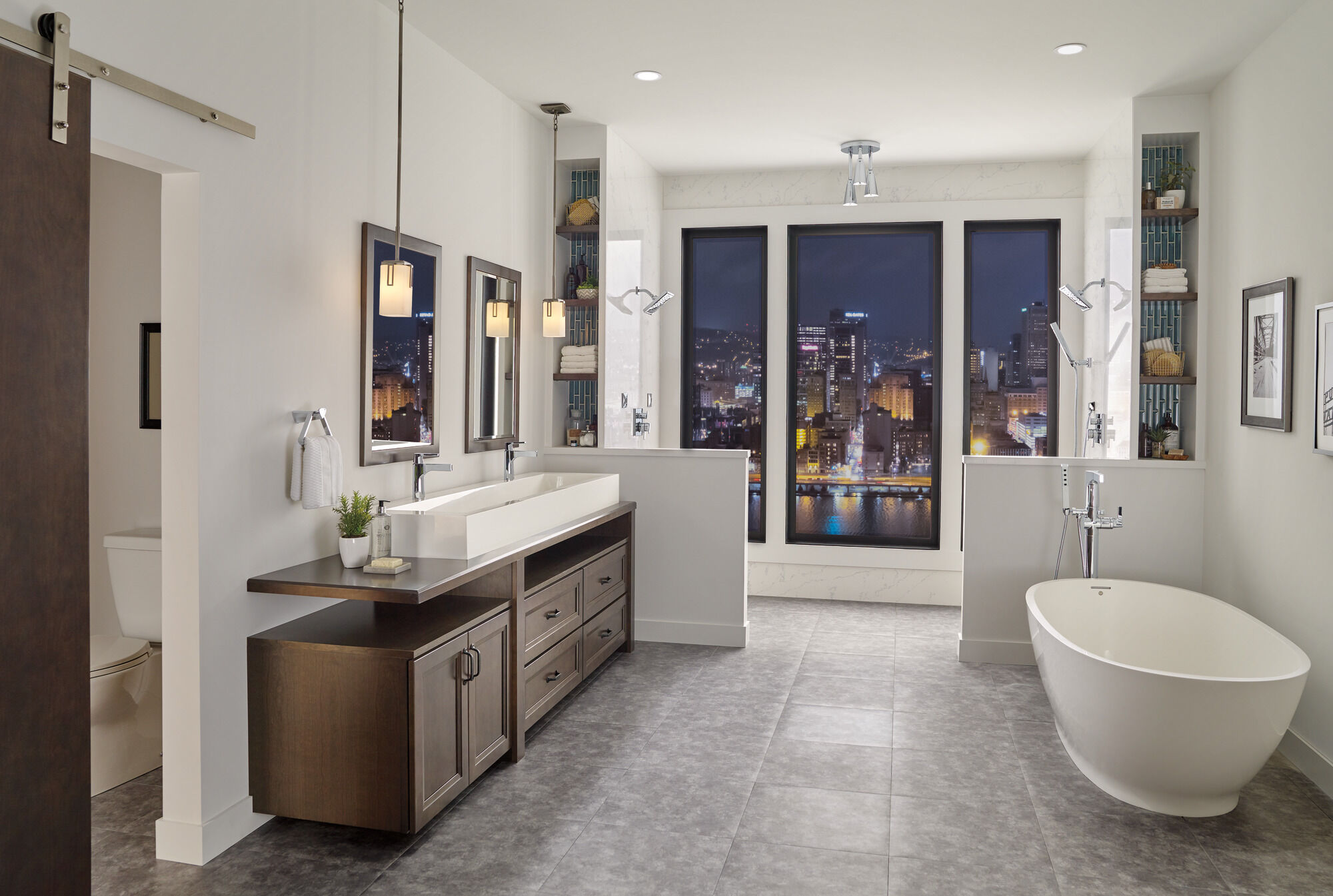 77446-BL Держатель для полотенец треугольной формы Delta Faucet Zura Матовый черный  - Вид №3