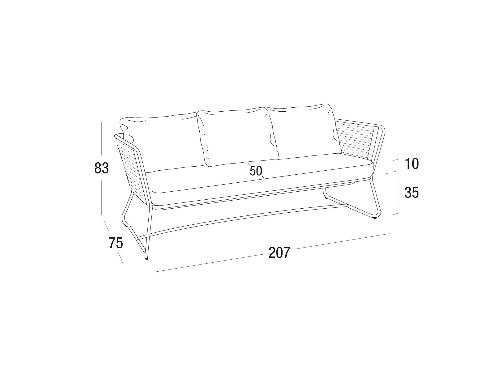 3-местный диван Roberti ARCH-00114915 - Вид №2