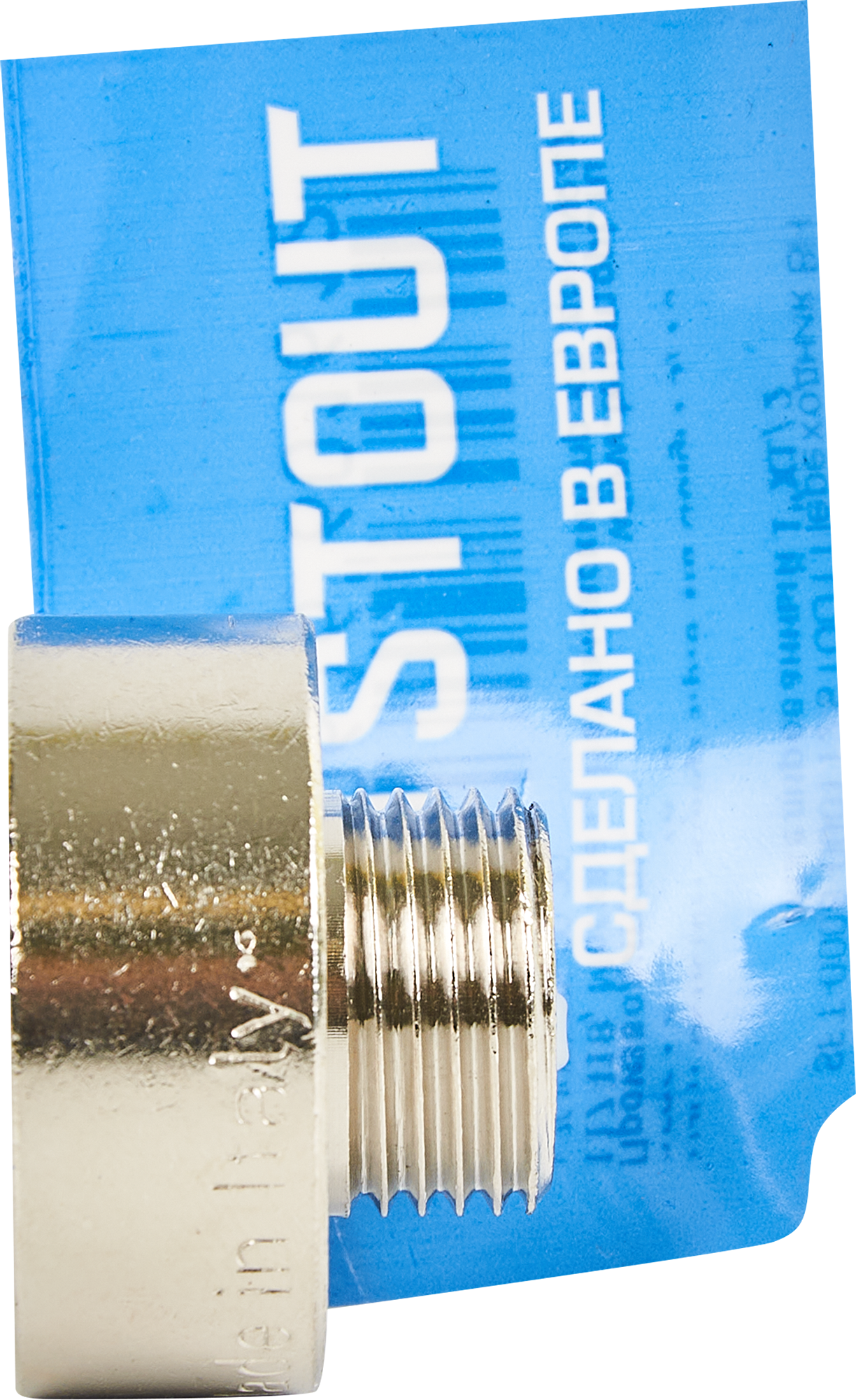 Переходник STOUT 1×1/2" для водопровода из никелированной латуни 82238908 STLM-0022644 - Вид №2