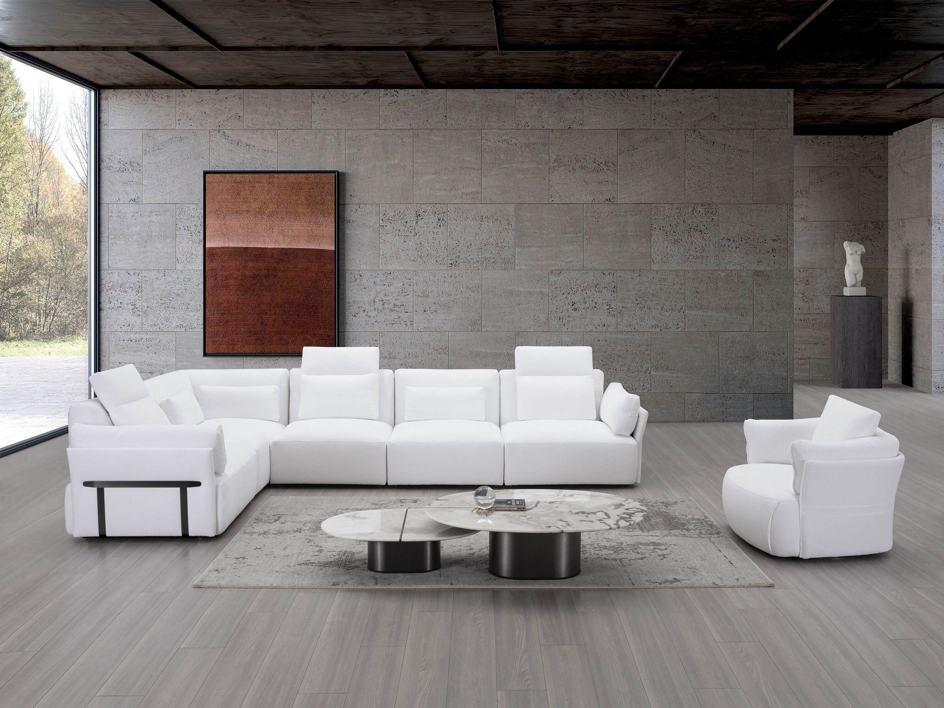 Модульный угловой диван из ткани CAMPO DE' FIORI Живерни ARCH-00028095 - Вид №6