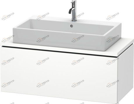 LC580401818 Тумбочка для компактной консоли L-Cube #LC5804 1020 x 477 мм Белый матовый, декор Duravit