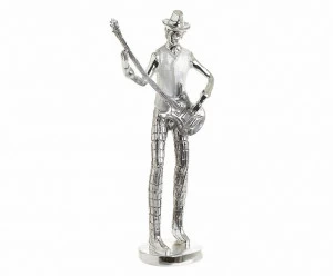 Статуэтка серебристая "Гитарист" TO4ROOMS  303237 Серебро