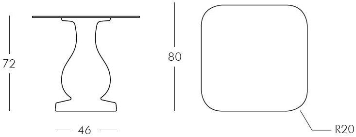SLIDE Квадратный стол из полиэтилена и столешница из hpl с эффектом мрамора sun-id-1485180 - Вид №5