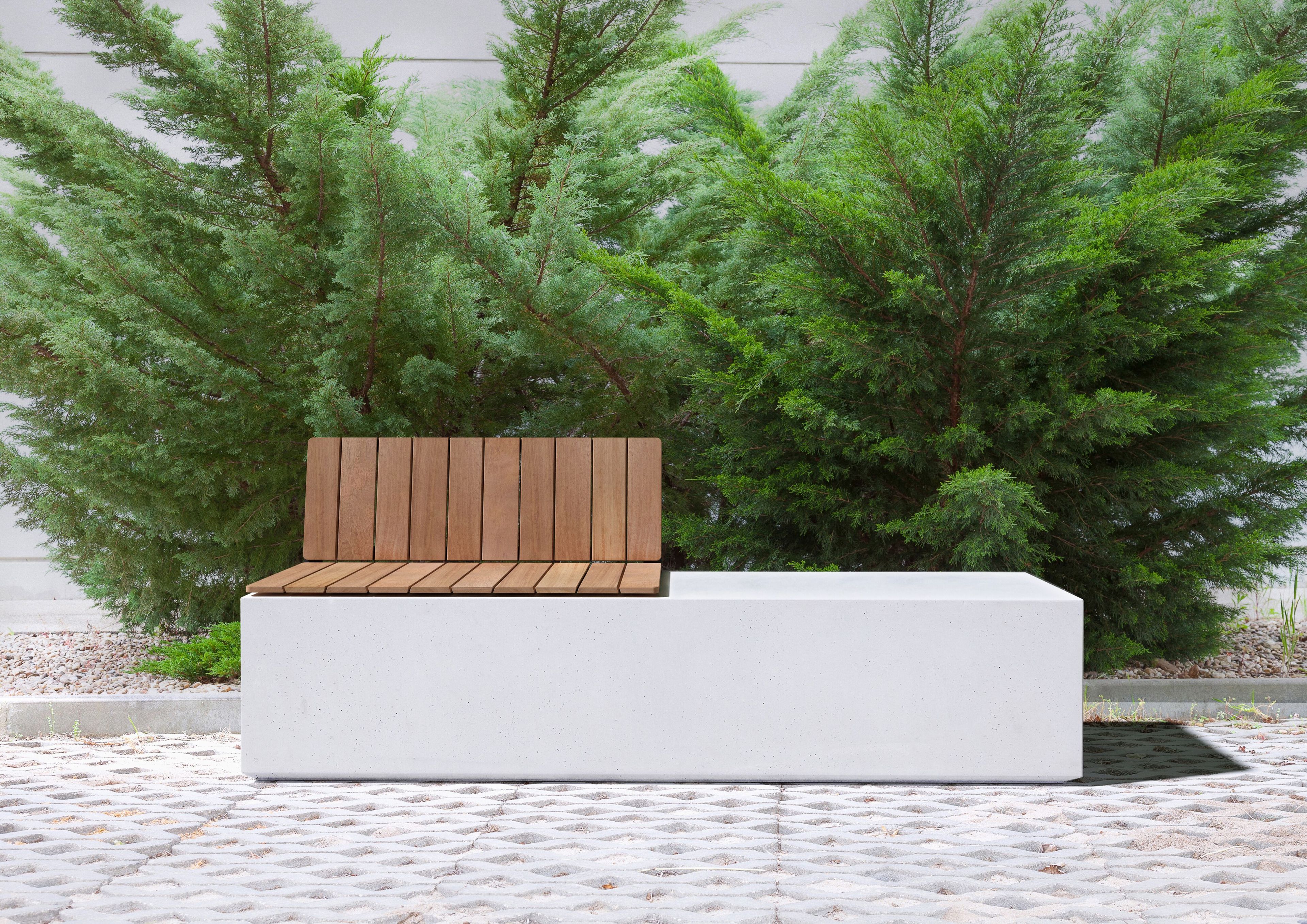 Модульная бетонная скамья со спинкой SIT Box to Box ARCH-00100946 - Вид №7