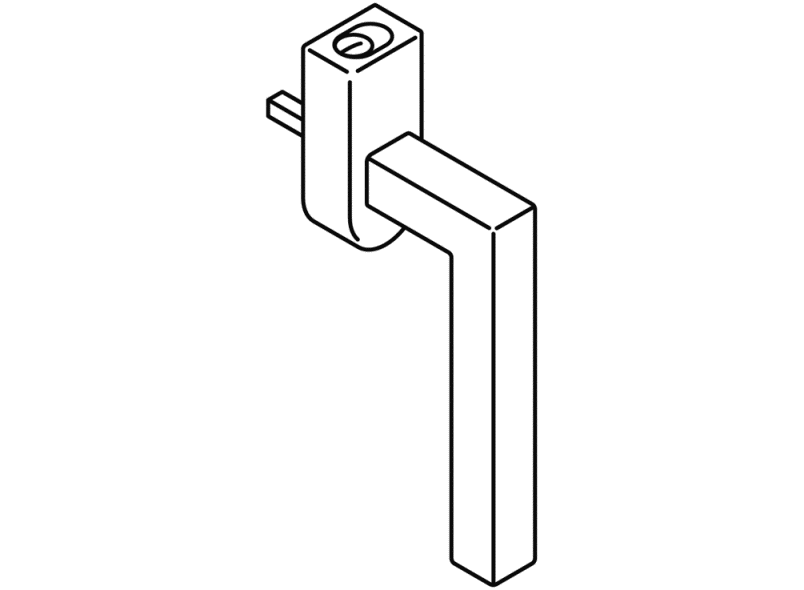100XAFGA.1 оконная ручка HEWI Beschläge für Fenster  - Вид №4