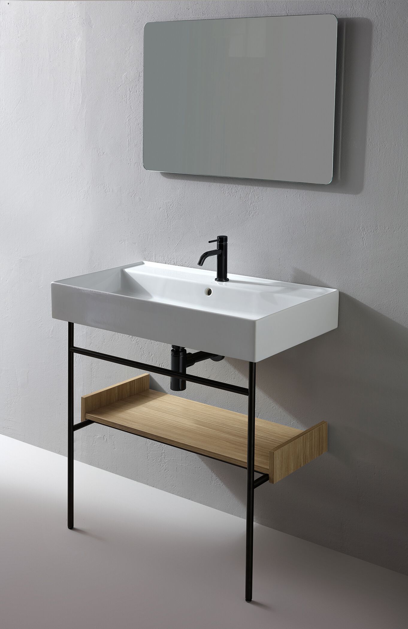 Стальная консоль для умывальника с держателем для полотенец Olympia Ceramica DROP ARCH-00046461 - Вид №1