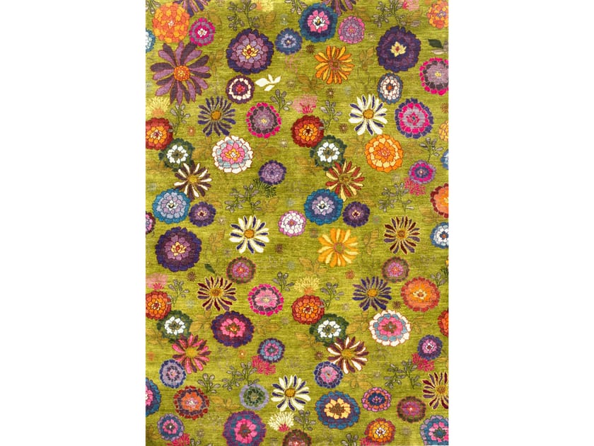 Шерстяной прямоугольный цветочный ковер Zollanvari Ikebana Kyoto-Designer ARCH-00085932