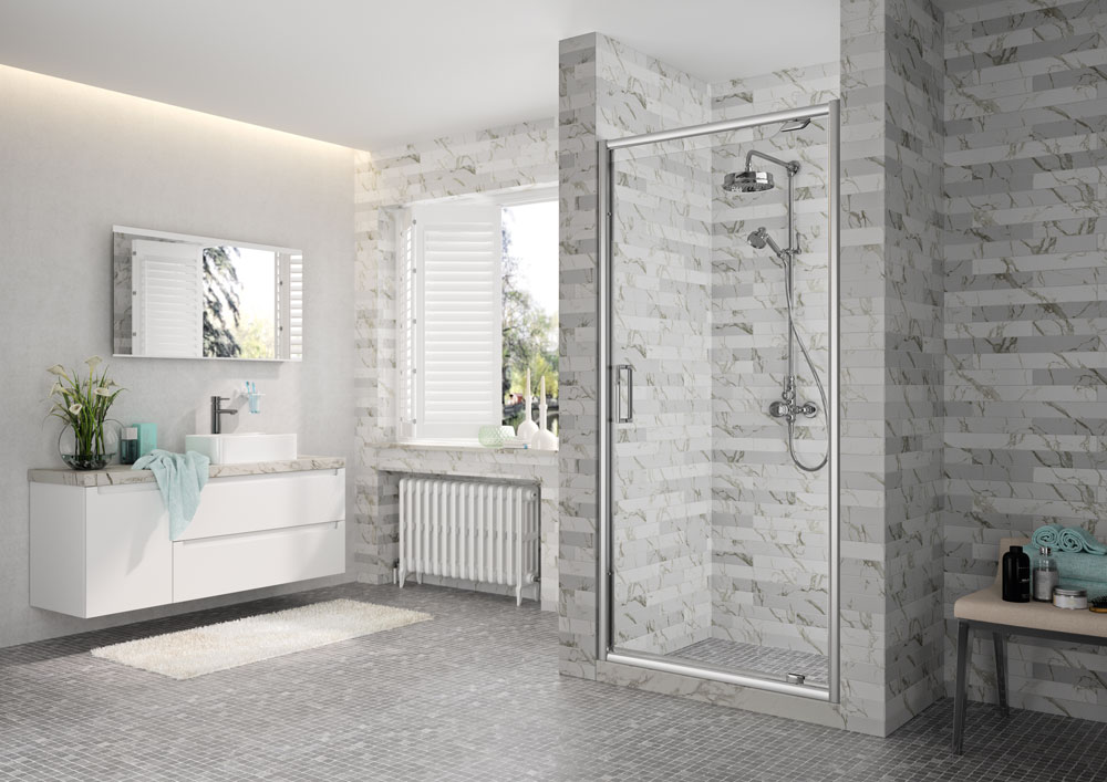 Торцевая панель для монтажа с дверью AR6SP70 Merlyn Arysto Хромированный  - Вид №3