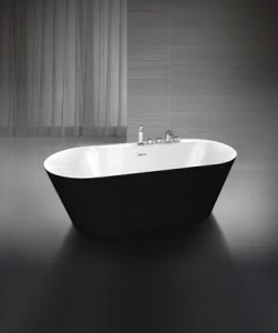 Акриловая ванна BelBagno BB14-NERO/BIA