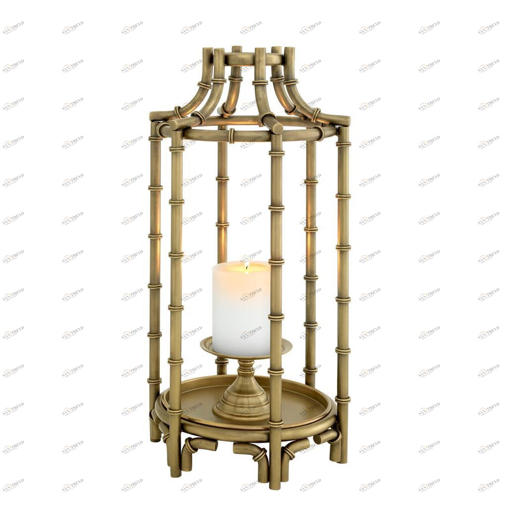 Подсвечник-фонарь металлический латунь Archipelago от Eichholtz EICHHOLTZ EICHHOLTZ 060399 Золото 