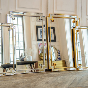 20082606 Настенное зеркало «Астрид Гранд Голд» Object Desire