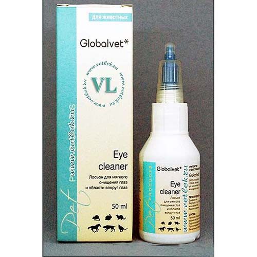 Т0056260 Лосьон Eye cleaner для мягкого очищения глаз и области вокруг глаз 50мл Globalvet 
