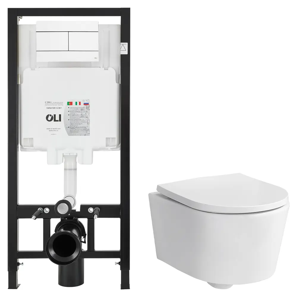 Комплект инсталляции Oli 80 Eco с безободковым унитазом Sensea Neo 89445720 STLM-2169671